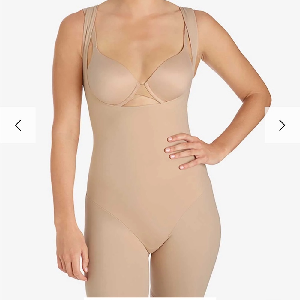 TC Shapewear Shape Away Open Bust Thigh Slimmer BodySuit XL
